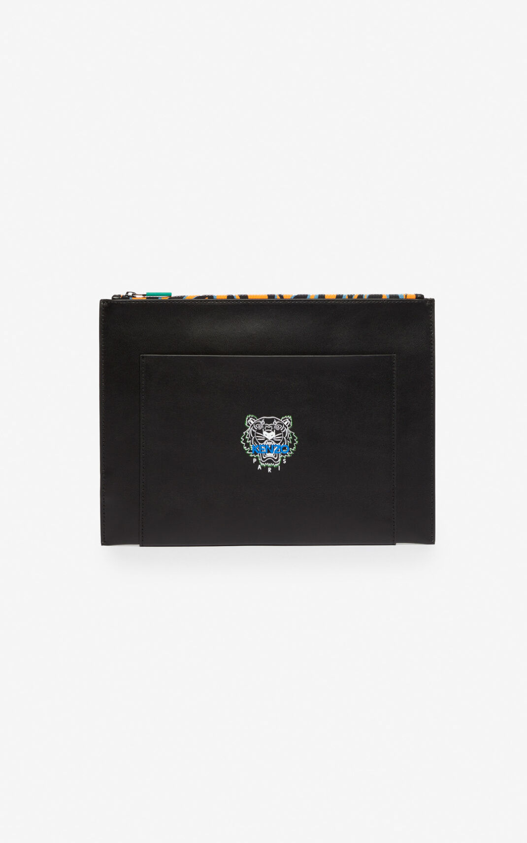 Kenzo Tiny Tiger A4 Læder Clutch Dame - Sort DK-892463